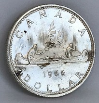 1966 Canadian $1 Voyageur Silver Dollar $1 Coin ( Free Worldwide Shipping) - £18.67 GBP