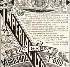 Imperial Granum 1885 Advertisement Victorian Quack Medicine Food DWKK9 - $24.99