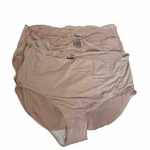 Lot Of 6 Hanes  Women’s Pink Size 10 3XL Brief Panties Hi Cut Polyester ... - $8.83