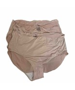 Lot Of 6 Hanes  Women’s Pink Size 10 3XL Brief Panties Hi Cut Polyester ... - £6.92 GBP
