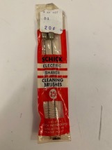 Vintage Schick Electric Shaver Cleaning Brushes Original Package Sealed 1950's - $5.41