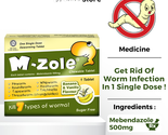 120BOX M-Zole Deworming Banana &amp; Vanilla Flavor candy Tablet Kill 7 Type... - $339.90