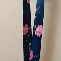 Invader Zim Gir On Pig Cloth Lanyard With Clasp Official Nickelodeon Col... - £10.65 GBP