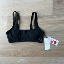 CALIA by Carrie Underwood Square Neck Bikini Top | XS | Pure Black | NWT - £19.51 GBP