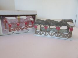 Porcelain Covered Bridge with Holiday Bows 1989  7.75&quot;L  L135 - $7.55