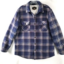 Freedom Foundry Mens Jacket Sherpa Lined Sz Large Flannel Button Down - £12.97 GBP