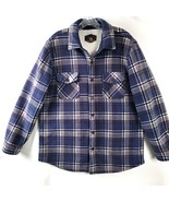 Freedom Foundry Mens Jacket Sherpa Lined Sz Large Flannel Button Down - £12.98 GBP