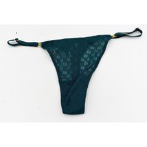 Victoria&#39;s Secret Icon Adjustable Monogram Thong Panties Green Size Larg... - $9.90