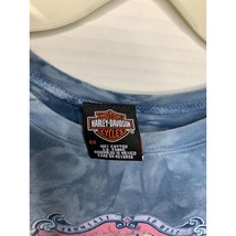 Harley Davidson Womens Size 2X Blue Tye Dye Tank Top SLeeveless Shirt Tshirt Fro - £14.86 GBP
