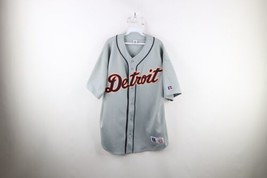 Vtg 90s Russell Athletic Mens 2XL Spell Out Detroit Tigers Baseball Jersey Gray - £79.08 GBP