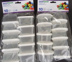 SUREFRESH REUSABLE MINI- CONTAINERS W LID Stackable 2.3 Oz, 10/Pk SELECT... - £2.74 GBP