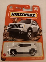 Matchbox 2023 #40 Pearl White 19 Jeep Renegade MBX Adventure Series MOC - £11.71 GBP