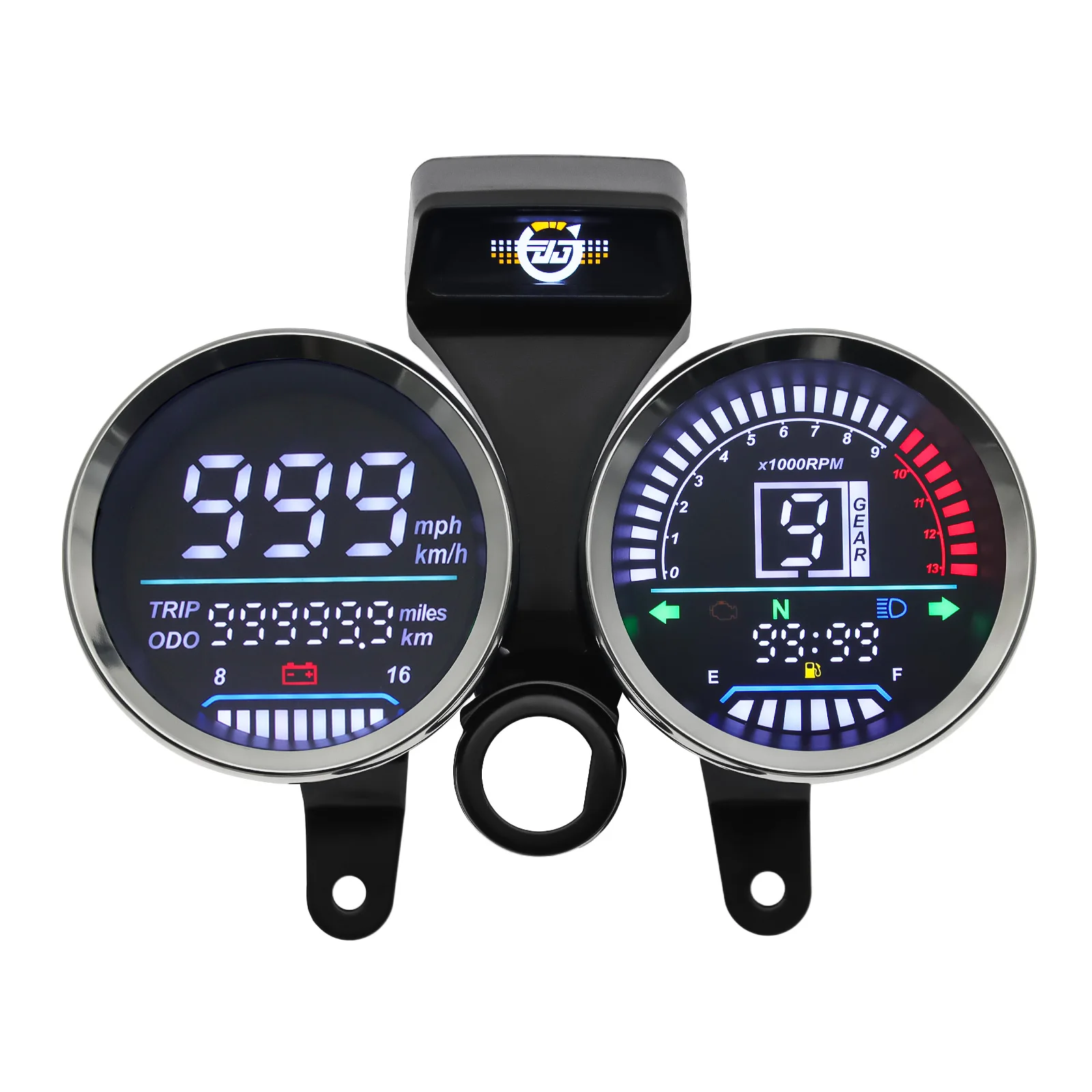 2023 Motorcycle Speedometer Odometer ybr125 LED Digital RPM USB Phone Charge Wat - £196.85 GBP