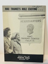 WW2 Recruiting Journal Pamphlet Home Front Ephemera WWII Women Camp Lee 1949 BC5 - £23.32 GBP