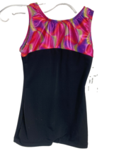 Eurotard Gymnastic Celebration Biketard Fuchsia/Black Size S Child (4-6) - $14.24