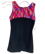 Eurotard Gymnastic Celebration Biketard Fuchsia/Black Size S Child (4-6) - $19.53 CAD