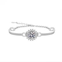 Luxury Sunflower Moissanite Bracelet - $129.90