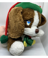 Sad Sam Dog Plush Christmas Hat Stocking Stuffed Animal 1988 Well Made Toys - £18.23 GBP