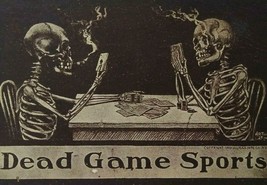 Halloween Postcard Ullman Skeleton Smoke Playing Cards 1909 Arthur Lewis 160 - £92.01 GBP