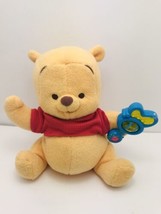 Vintage Disney Babie Winnie the Pooh Magic Rattler Bear &amp; Blanklet Plush Toy 12&quot; - £11.31 GBP