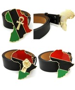 Men's Hip Hop Fashion Belt Buckle Africa Map Fist Power, Ankh Size ( M,L,XL ) - $18.53 - $22.32