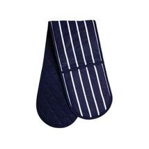 Premier Housewares Butcher Stripe Double Oven Glove - Navy  - $50.00