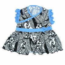 Vibrant Life Dress  Ruffle  Tropical  Black/White  Small Dog Pet Clothing - $11.62