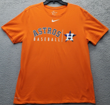 Houston Astros MLB Baseball Nike Tee Shirt Mens XL Orange Dri Fit Crew Neck Logo - £15.70 GBP