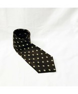 All Silk Designer Collection Tie Brown Foulard Print Skinny Italy Neckti... - $21.76 CAD