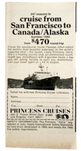 1969 Princess Cruises Advertisement San Francisco To Alaska Travel G2B - $370.74 MXN 1969 Princess Cruises Advertisement San Francisco To Alaska Travel G2B - $370.74 MXN