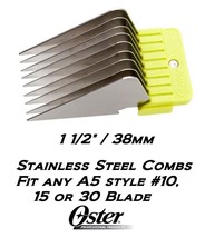 Oster Stainless Steel Guide 1 1/2&quot; Comb*Fit A5 GOLDEN,TURBO,VOLT,PRO3000i,A6,76 - £32.04 GBP
