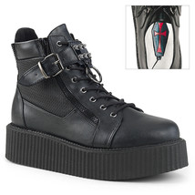 DEMONIA 2&quot; Platform Oxford Vegan Punk Black Men Creeper Boot Shoes V-CRE... - £75.97 GBP