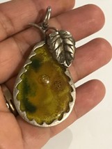 VTG Sterling Silver - MEXICO Dichroic Glass Tapered Pear Pendant - 20 Grams - £58.57 GBP