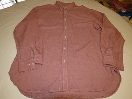 The Territory Ahead XL red white long sleeve button up Shirt EUC @ - £20.18 GBP