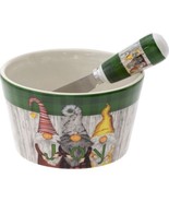 Holiday Gnome Joy Ceramic Bowl and Stainless Steel Spreader, 4.75-Inc - $33.78 CAD
