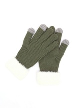  Faux Fur Cuff Smart Touch Knit Gloves - $27.75