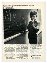 Metropolitan Life Insurance Scott&#39;s Learning Disability Vintage 1972 Mag... - $9.70