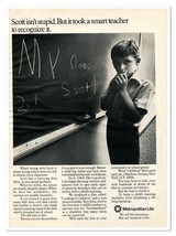 Metropolitan Life Insurance Scott&#39;s Learning Disability Vintage 1972 Magazine Ad - £7.75 GBP