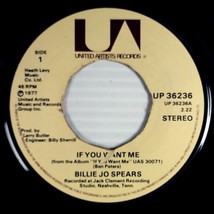 Billie Jo Spears - If You Want Me / Here Come Those Lies Again [7&quot; 45] UK Import - £4.55 GBP