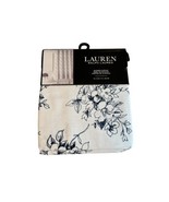 Ralph Lauren Navy Blue &amp; White Floral Toile Shower Curtain 70x72 Cotton NEW - $688.33 MXN