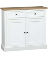 White Sideboard Buffet Cabinet with 2 Drawers &amp; Doors - $256.99