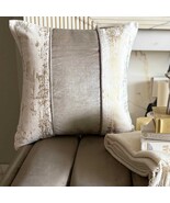 The HomeCentric Gold &amp; Silver Throw Pillow Cover Velvet Striped - Golden... - $609.37 MXN+