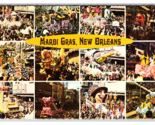Mardi Gras Parade Multiview New Orleans Louisiana LA Continental Postcar... - $6.88