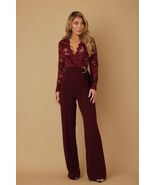 Women&#39;s Lace Crochet Long Sleeve Jumpsuit - $126.48 CAD