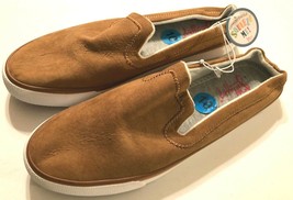 JELLEYPOP Comfort Brown Suede Slip-On Canvas Upper Shoes Women Size 10 New - $16.81