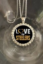 Love My Steelers Pittsburgh Steelers football bling necklace gift boxed - £13.40 GBP+