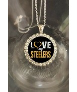 Love My Steelers Pittsburgh Steelers football bling necklace gift boxed - £13.29 GBP+