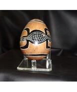 Antique Peruvian Stone Egg With Ancient Lizard Inlay  - $35.00