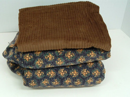 Remnant corduroy fabric lot large pieces of fabric in lot sewing craft material - £15.29 GBP