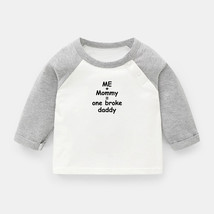 Me + Mommy = One Broke Daddy Humor Newborn Baby T-shirt Toddler Graphic Tee Tops - £9.27 GBP